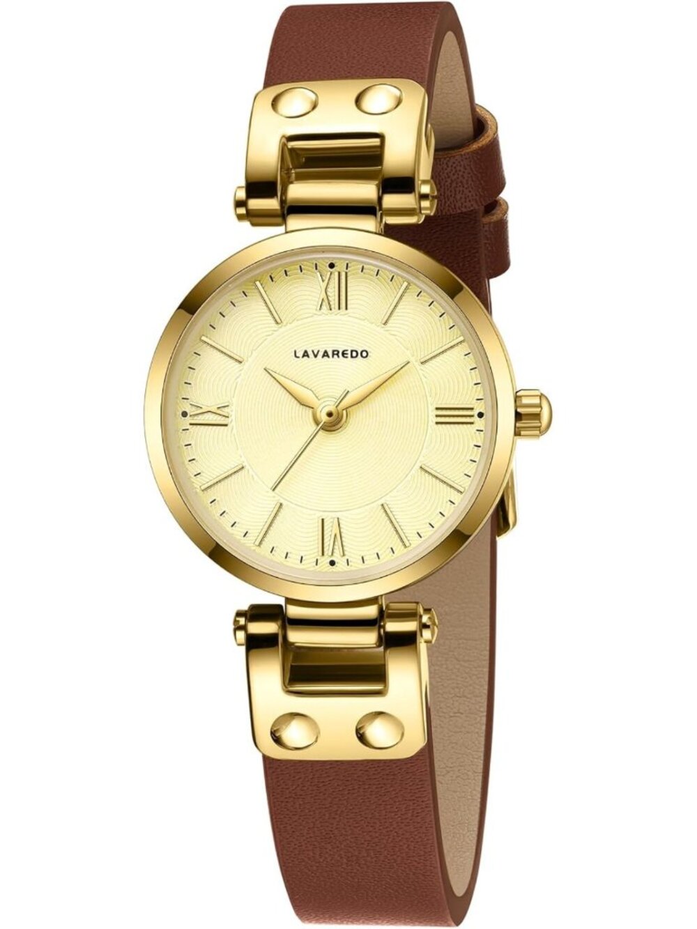 Elegant Classic Gold Leather Wrist Watch for Women - Small Size, Timeless Style